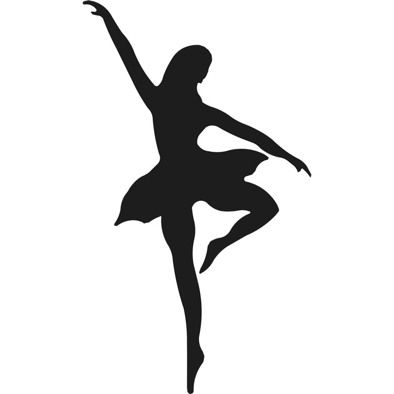 Ballerina Dancer Silhouette en carton casse-noisette