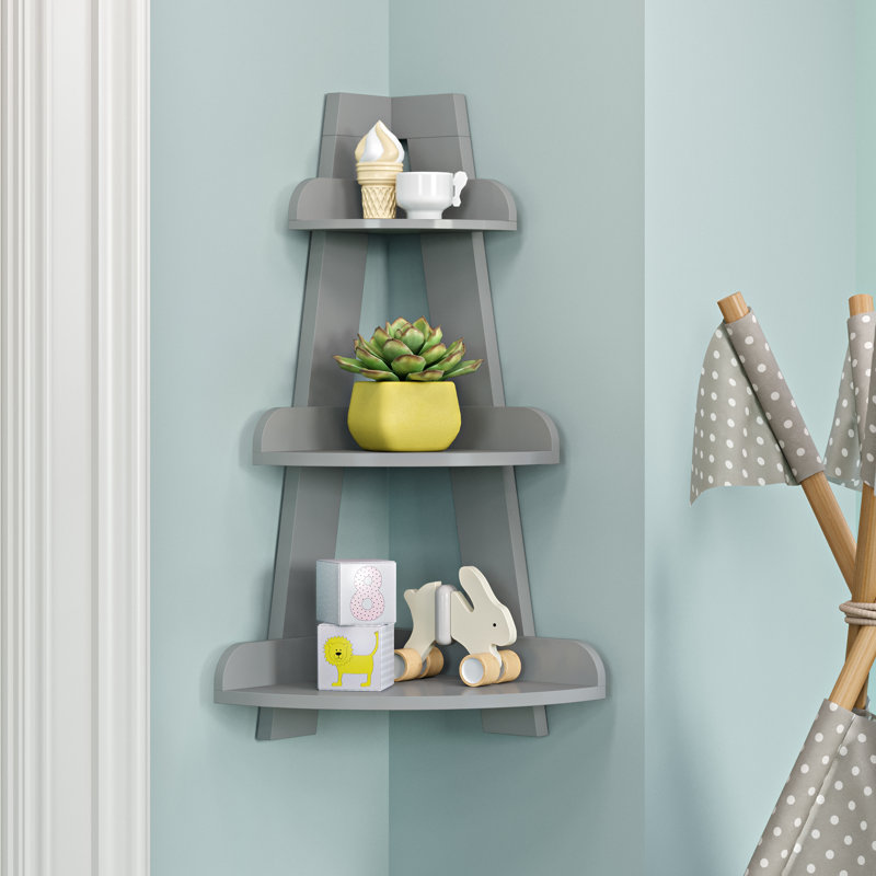 65.41cm H X 39.37cm W Standard Kids Bookcase, Grey