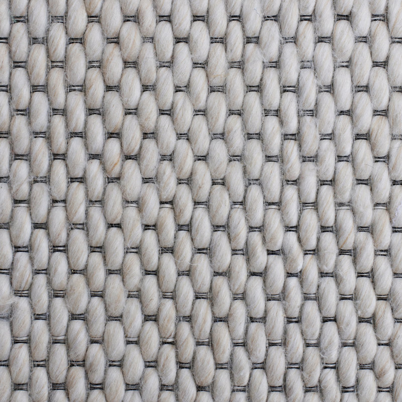 Ainash Modern Farmhouse Handmade Hand Tufted Beige/Ivory Felted Wool Rug, Rectangle 5' x 7'9"