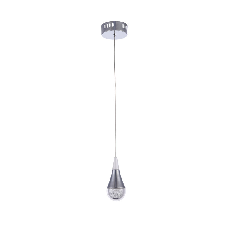Servis Single Chrome Teardrop LED Pendant