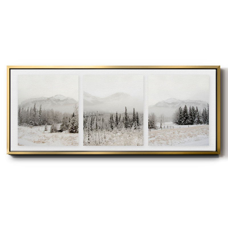 " Snowbound ", Gold, 8" H x 20" W x 1.5" D