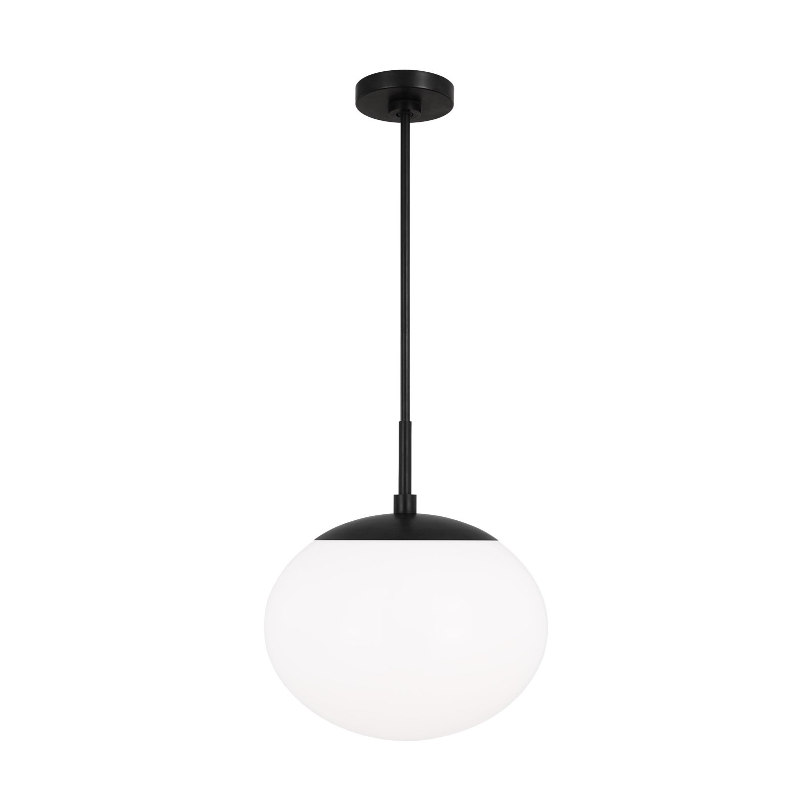 Vibi Dimmable Single Light Pendant, Aged Iron