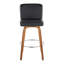 Tabouret de bar contemporain pivotant à hauteur fixe avec revêtement en similicuir et repose-pieds intégré - ensemble de 2