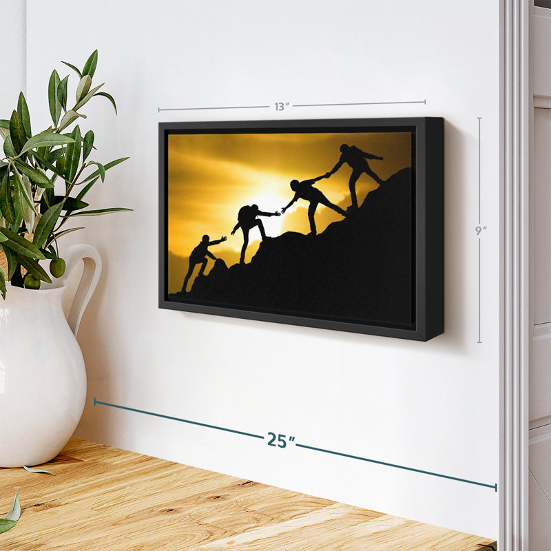 Impression sur toile «Climbing Teamwork», H 9 po x l 13 po