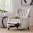Button Tuffted  Heavy Duty Manual Reclining Sofa , Home Theater Seating, Pushback Recliner Chair Armchair Push Back Recliner With Rivet Decoration Single Sofa Accent Chair For Living Room