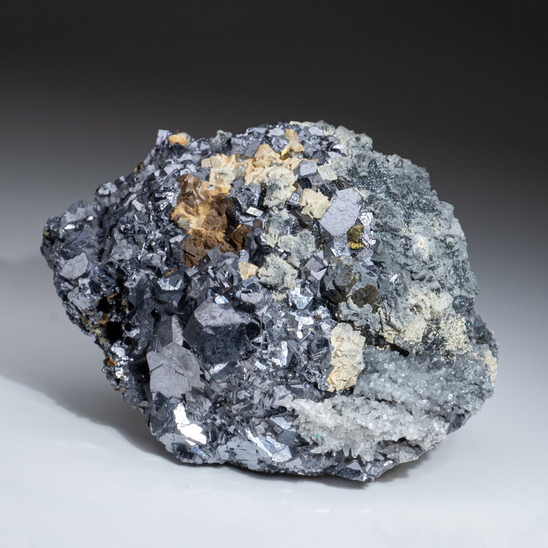 Galena With Quartz From Huanzala Mine, Huallanca District, Huanuco Department, Peru