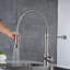 Robinet de cuisine avec douchette rétractable, robinet d'évier de cuisine à poignée simple-125772451