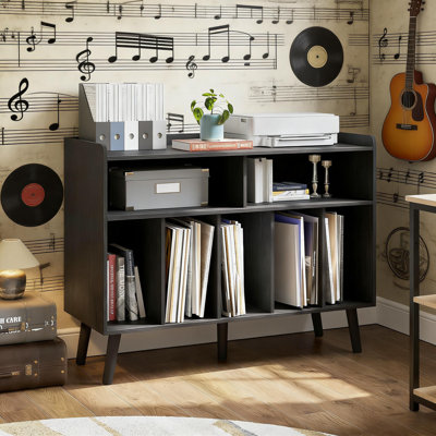 Record Player Cabinet With Vinyl Storage For 350 Albums, Turntable Stand