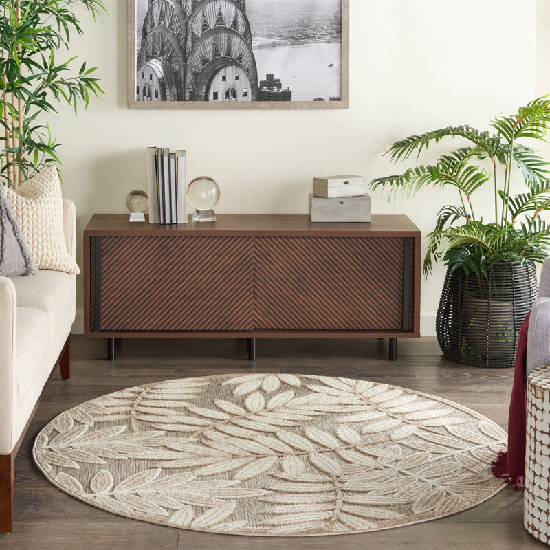 Floral Area Rug, Round 160cm