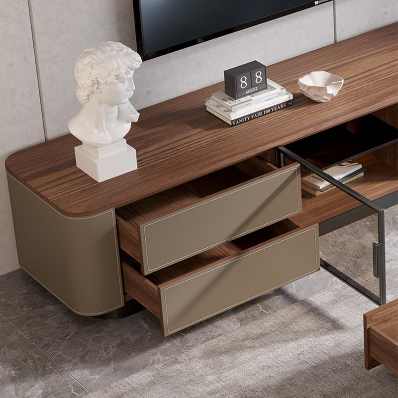 Meuble télé haut de gamme de style italien, Kaki, 78.74"