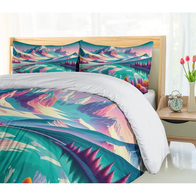Lake Duvet Cover, California King Duvet Cover + 2 Standard Shams