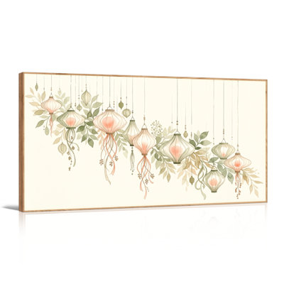 Ensemble de 1 lanterne suspendue sur toile