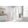 Unidoor-X 35" W x 34.375" D x 72" H Frameless Rectangle Shower Enclosure with Fixed Panel