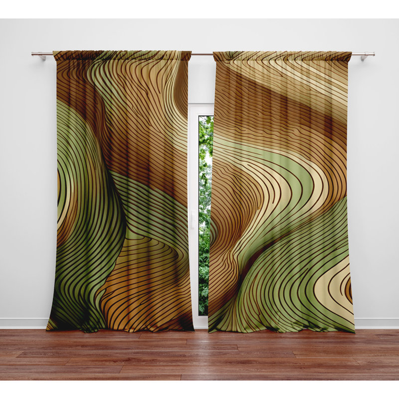 Paire de rideaux semi-transparents en polyester Shariece, L 56 po x L 78 po