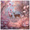 Cerf avec fleurs roses, literie, cerf, couvre-lit, faune