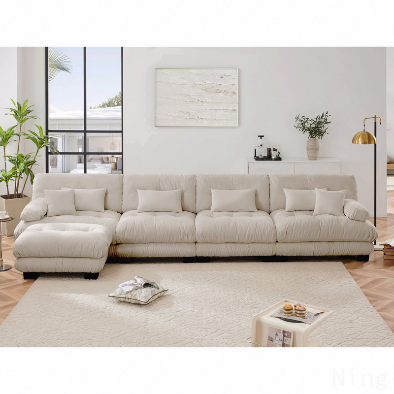 Canapé modulaire Boneless Free Combination, Chenille café clair