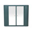 Armoire de salle de bain murale à miroir avec porte d'armée, 2 portes, compartiment de rangement pour meuble-lavabo, charnières à fonctionnement en douceur avec portes en miroir et style ouvert, installation peu encombrante, structure en acier