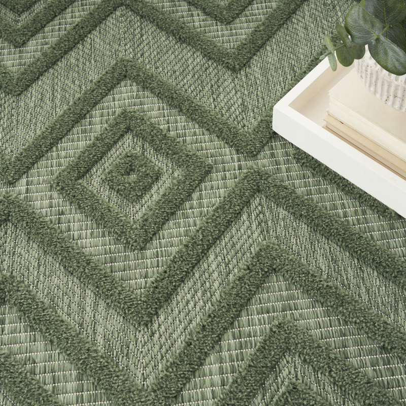 Konstantia Geometric Indoor/Outdoor Area Rug, Rectangle 10' x 14'