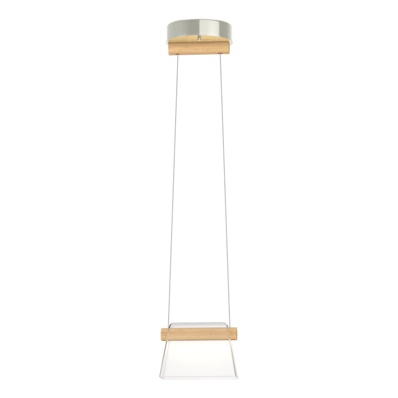 Cowbell 1 - Light Single Jar LED Pendant, Natural Iron, Clear Glass