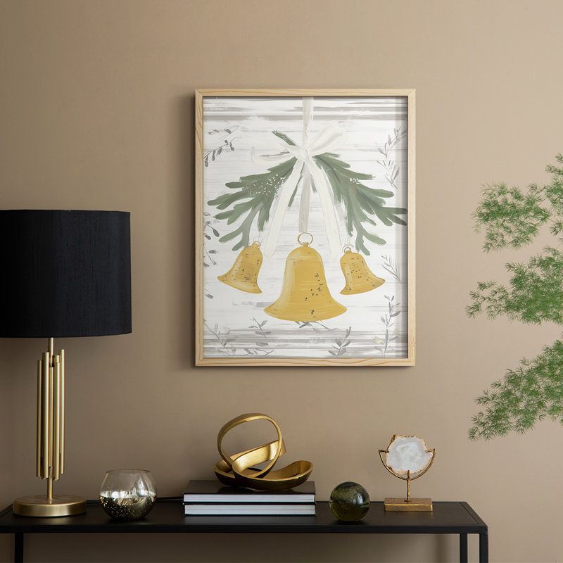«Christmas Holiday Art» CECXV, reproduction d'art encadrée - bois massif, H 30 po x l 24 po, Naturel