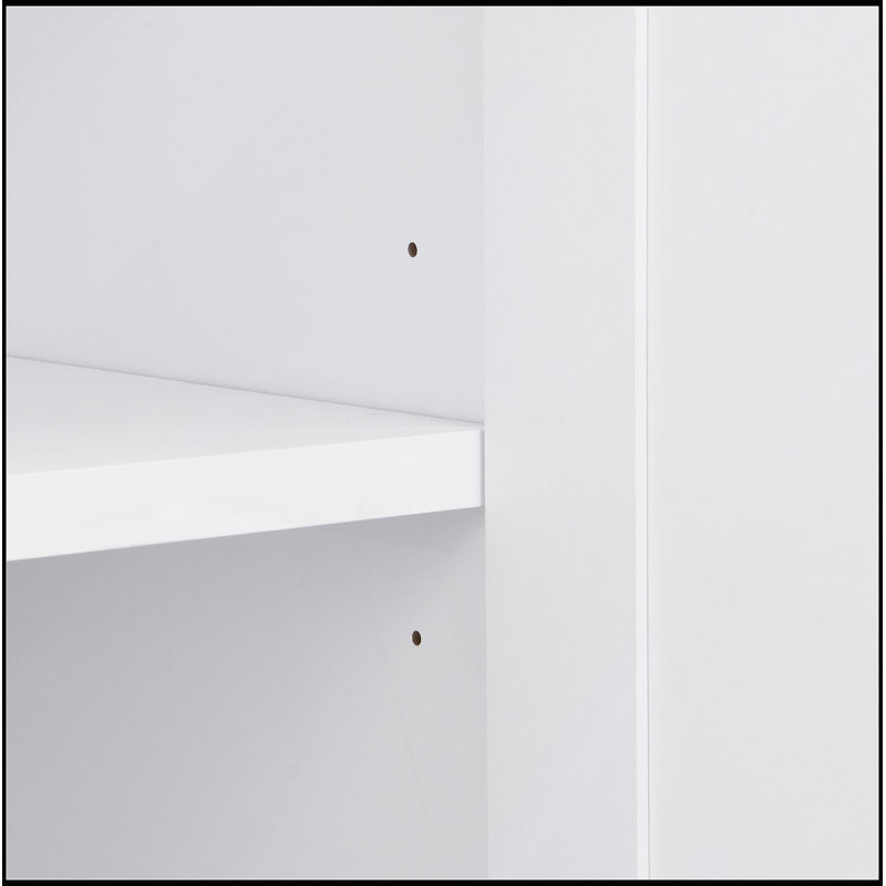 Glass Freestanding Linen Cabinet