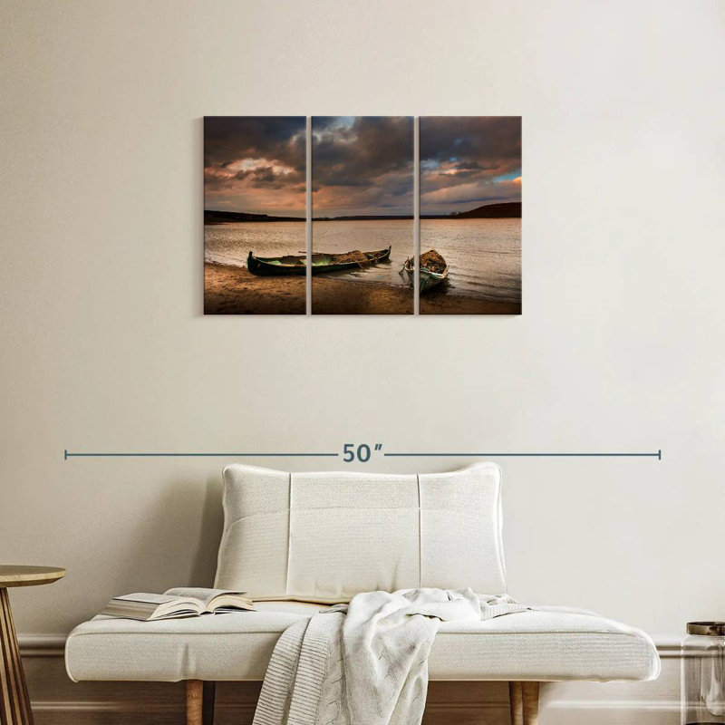 Mehar Fishing Boats At Twilight, 20" H x 33" W