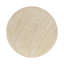 Table d'appoint d'extérieur Edrin Modern MGO en travertin texturé, avec plateau rond et base conique