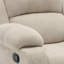 Fauteuil inclinable rembourré en chenille beige avec accoudoirs rembourrés-129387168