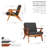 Jalaiya Fabric Accent Chair with Rubberwood Legs-2029866627