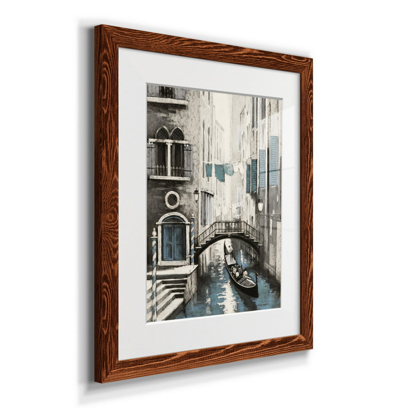 Venise I - reproduction d'art, H 24 po x l 18 po x P 1,5 po, Maple Framed Paper, Blanc
