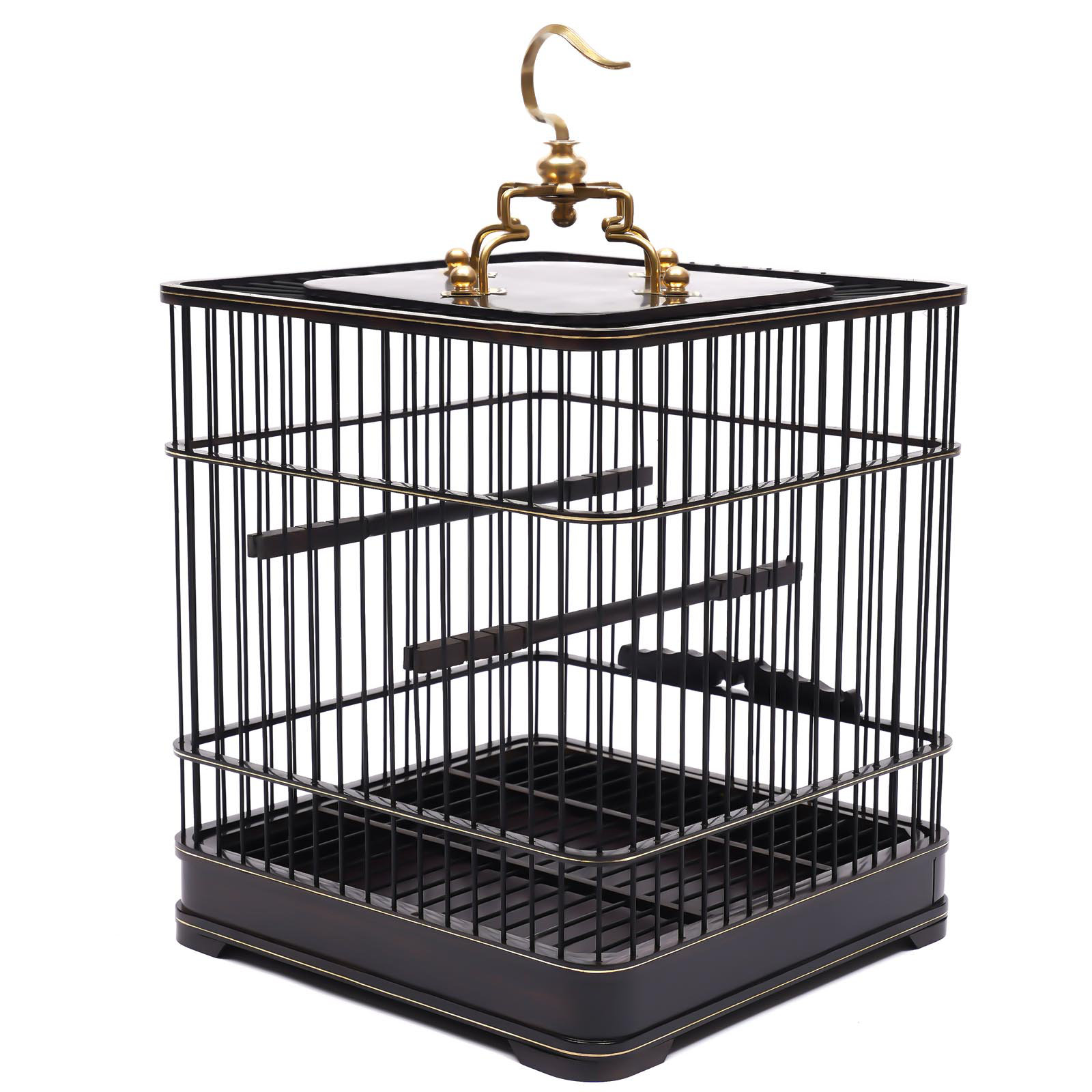 Jaden 62 Steel Victorian Top Hanging Bird Cage Stand with Tray