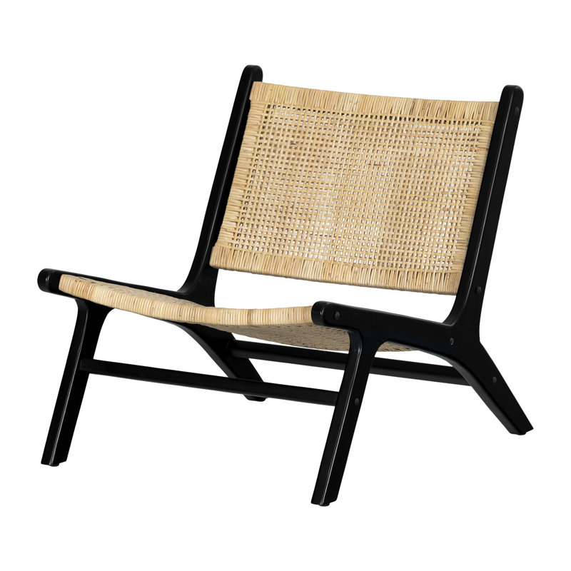 Chaise longue en rotin des Caraïbes, Noir