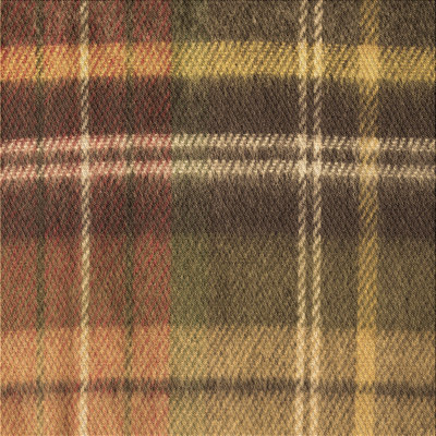 Tapis brun en laine à carreaux