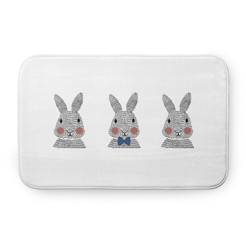 Tapis de bain Byrdsong, Bleu, L 21 po x L 34 po