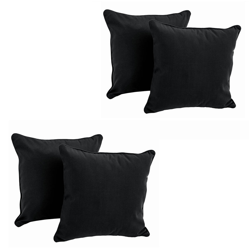 Housse et insert d'oreiller carré, Velours vert forêt