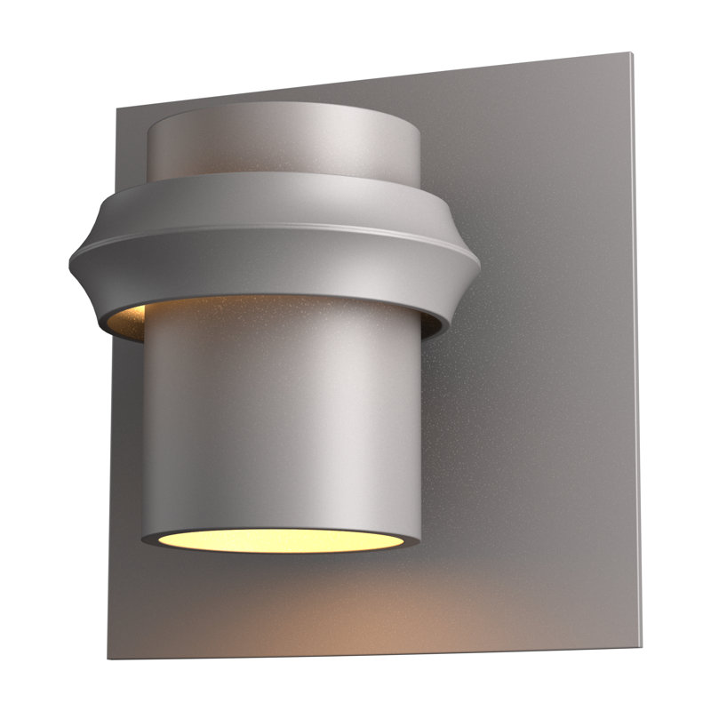 Twilight Outdoor Armed Sconce, Coastal Burnished Steel, Fluorescent, 7.1" H x 6.9" W x 5.2" D
