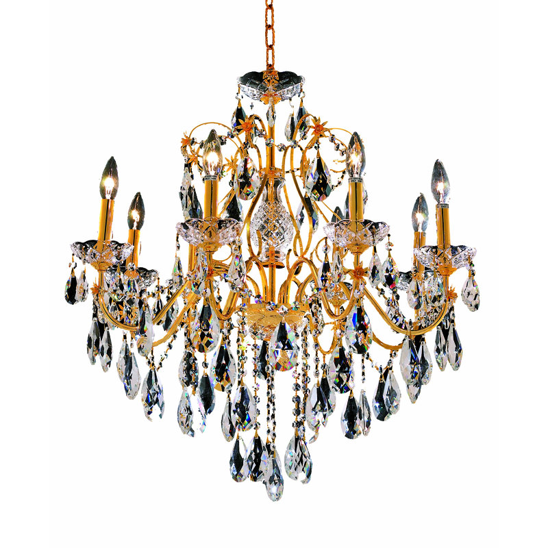 Dagmar 8 - Light Dimmable Classic / Traditional Chandelier, Gold, Royal Cut