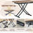 4-Person Dining Table Set,Folding Table With Metal Base,Dining Table With Chairs-324753350