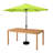 Arjay 8 Pc Patio Dining Set Wood One 63" Table Chairs With Cushions And 1 10-Foot Tilt Umbrella-90674589-122721499