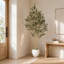 Olive artificielle 8,2 pi avec jardinière blanche pour l'intérieur