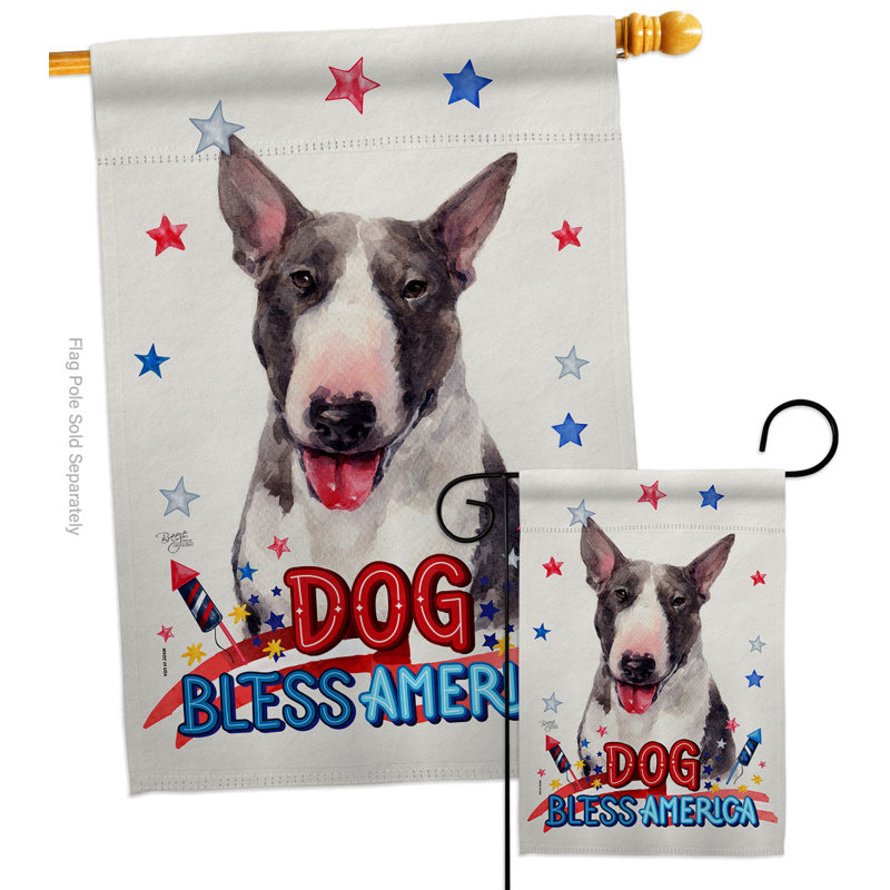 Drapeau de jardin patriotique en polyester à 2 faces, H 40 po x l 28 po