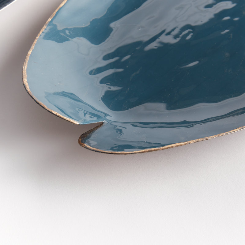 Gratton Metal Decorative Tray, Blue