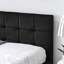 Cadre de lit double avec revêtement en velours - et inclus pour le salon de la chambre à coucher noir Taille confortable idéale pour la décoration