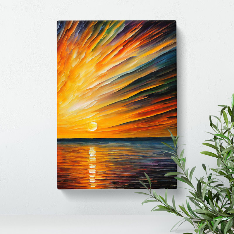 Ocean Sunrise No.5 - Wrapped Canvas, 76cm H x 50cm W x 3cm D