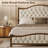 Transitional Solid Wood Platform Bed with Upholstered Tufted Headboard, No Box Spring Required-216095698