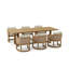 Catania Outdoor Teak Dining Set with Cushions-1873841801-1874482929