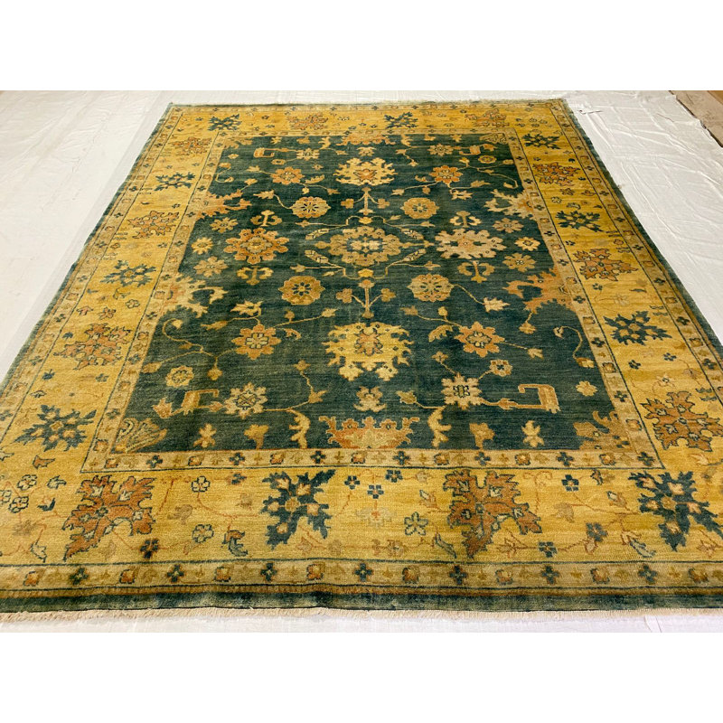 Tapis Oushak 8 x 10 rétro Anatolian, Rectangle 7 pi 11 po x 9 pi 10 po
