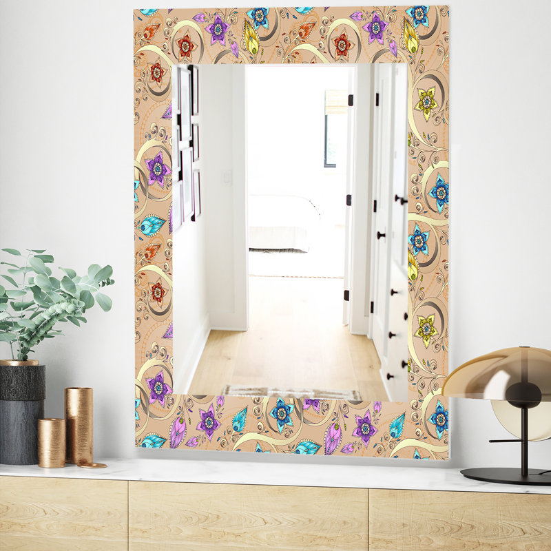Miroir mural Mid-Century, H 24 po x l 32 po