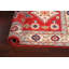 Tapis rouge / bleu / beige en laine noué à la main de conception unique 2 pi 8 po x 4 pi New Age