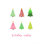 Fernyak Holiday Wishes Christmas Trees - reproduction d'art sur toile tendue